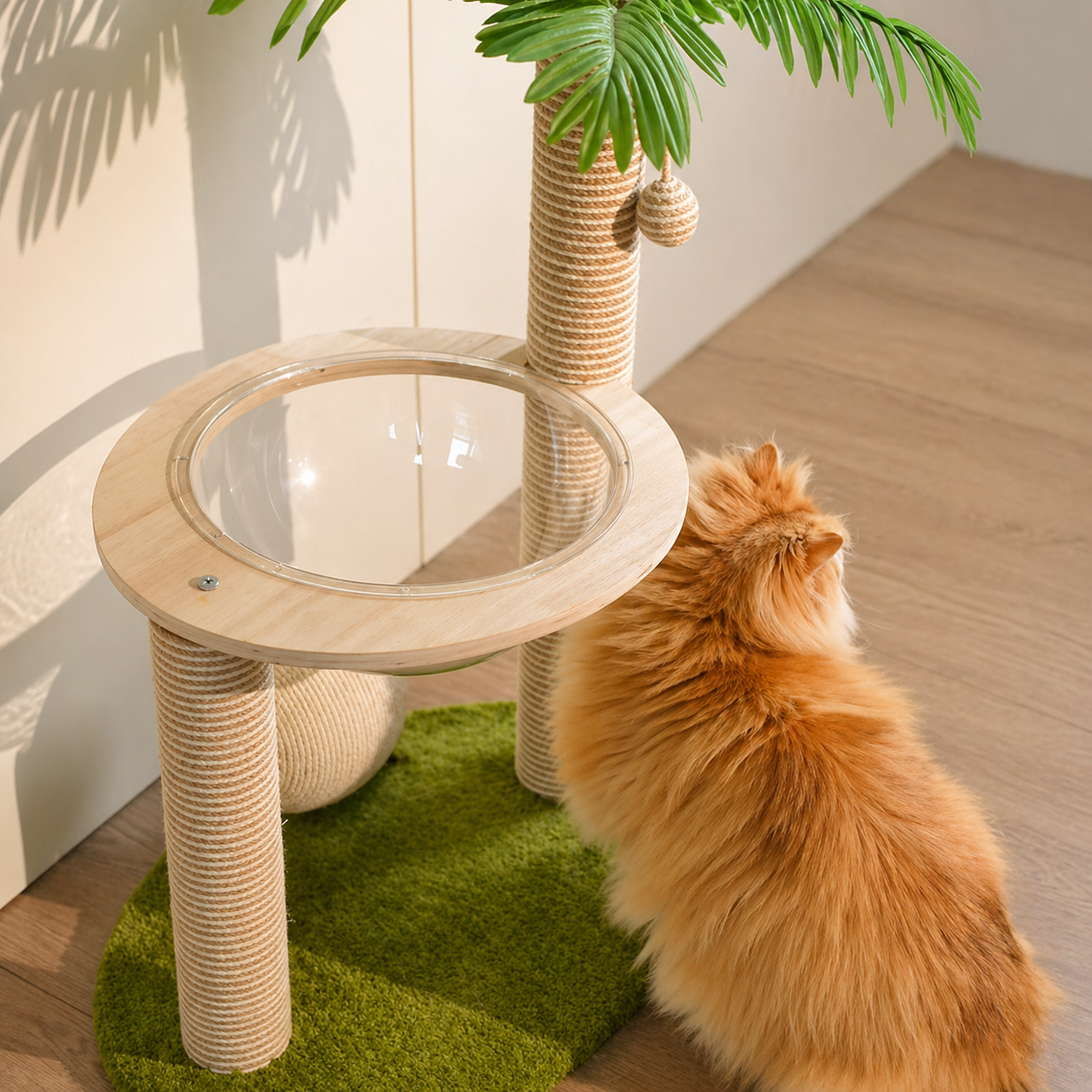 Arbre à chat Cocotier en sisal – design tropical et idéal pour chats actifs