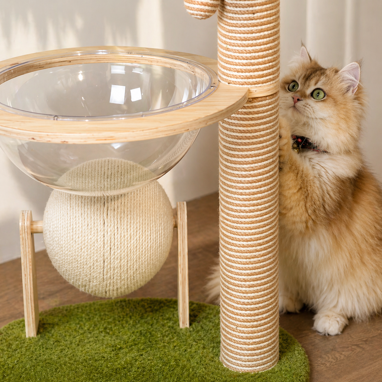 Arbre à chat Cocotier en sisal – design tropical et idéal pour chats actifs