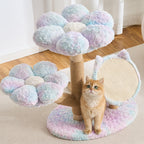 Arbre à chat Floral – Design fleuri, griffoir en sisal et couchage moelleux