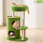 Arbre à chat LUNA – Double cabane, griffoir & couchage