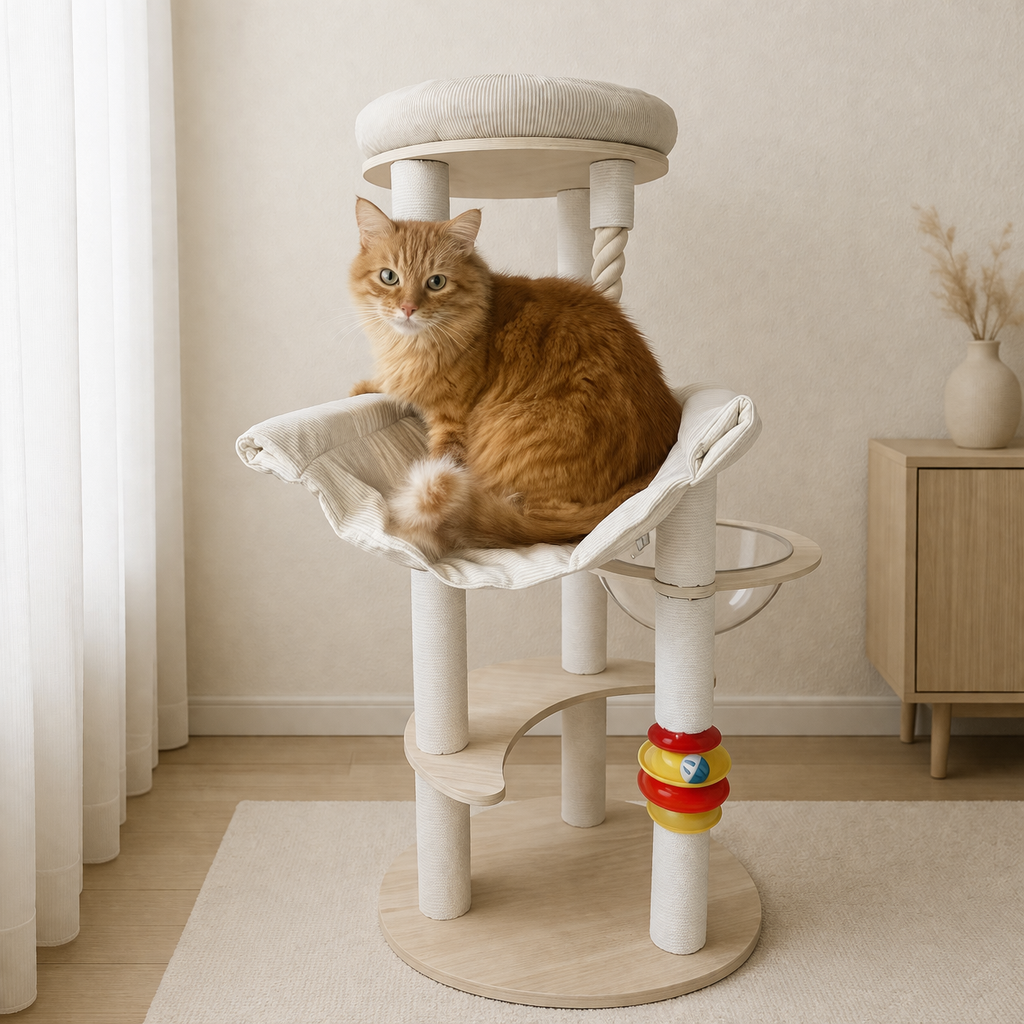 Arbre à chat Natura – Design minimaliste, stable et en sisal naturel