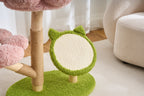 Arbre à chat Floral – Design fleuri, griffoir en sisal et couchage moelleux