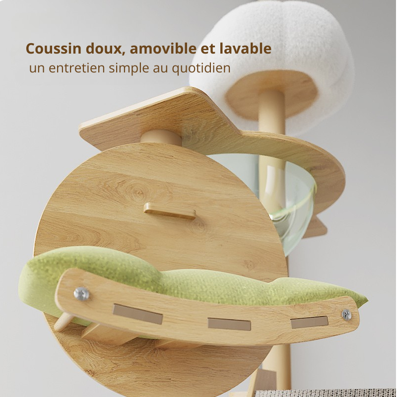 Arbre à chat Linéa 140 cm – Design minimaliste, stable et idéal pour le quotidien