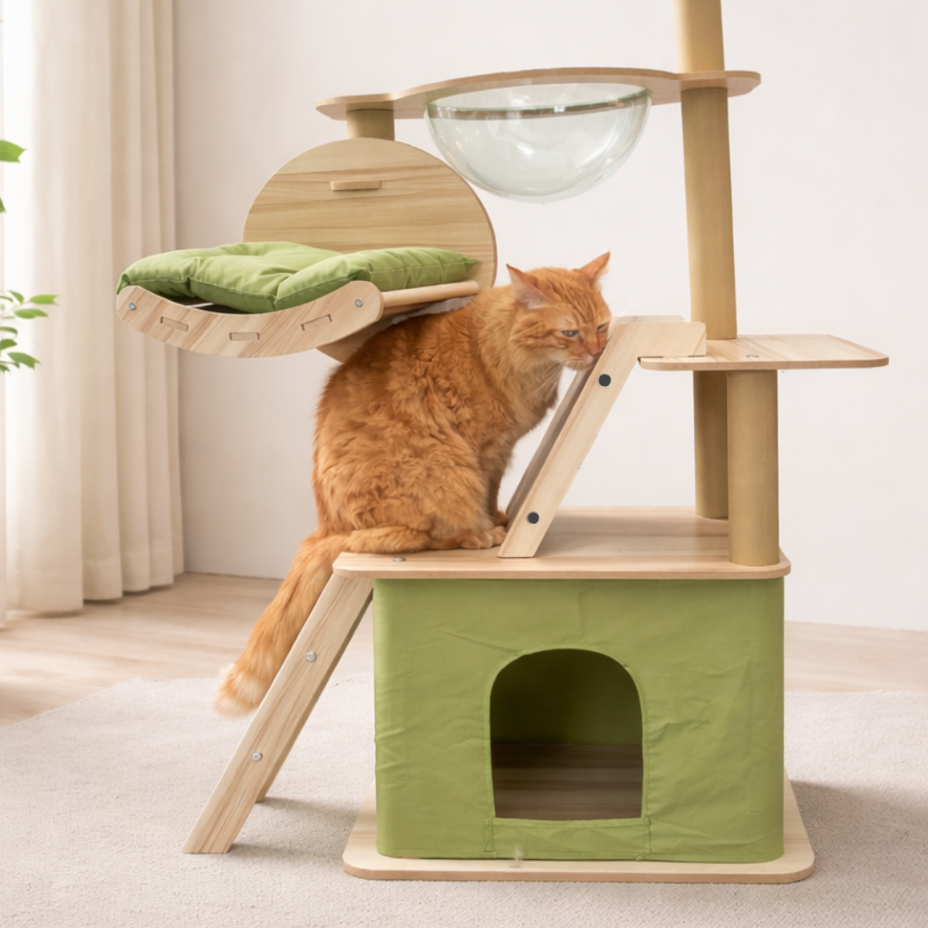 Arbre à chat Linéa 140 cm – Design minimaliste, stable et idéal pour le quotidien