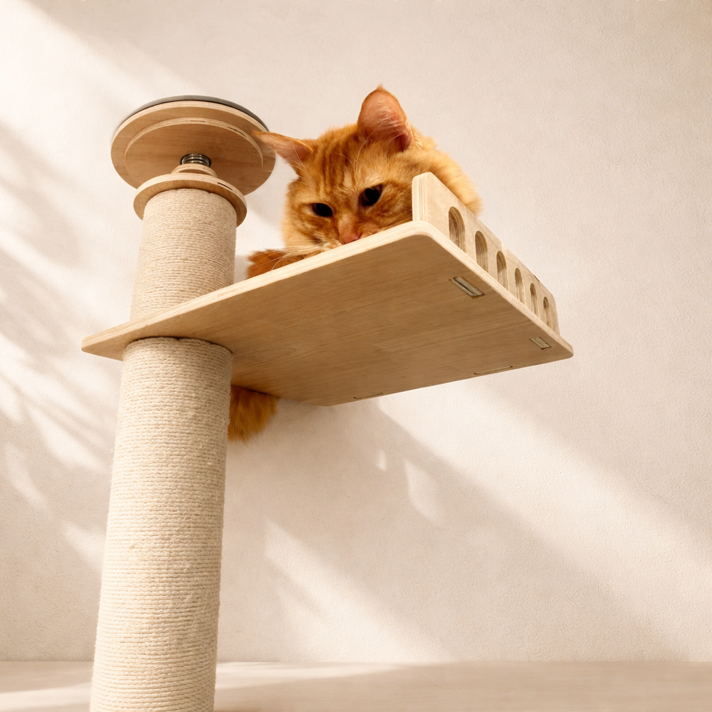 Arbre à chat Tour Mewparnasse – réglable sans perçage et gain de place