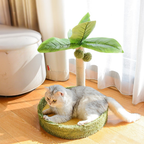 Arbre à chat compact Mini Cocotier – Griffoir en sisal & zone de repos