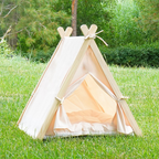 Couchage pour chat & chien – Maison cosy en bois, style tente