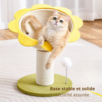 Griffoir Fleur de Soleil – Arbre à chat compact en sisal & zone de repos