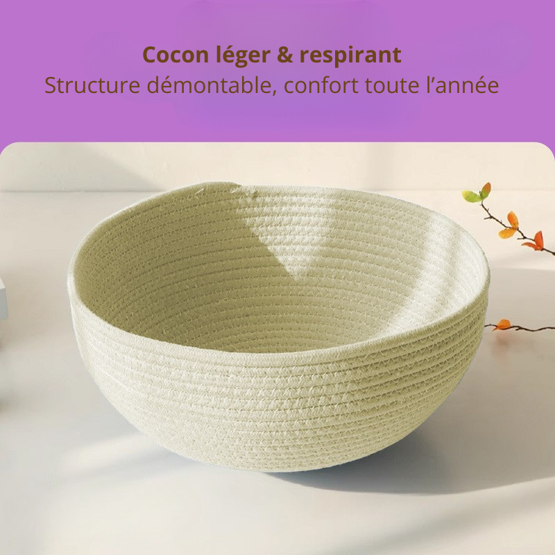 Griffoir Fleur de Soleil – Arbre à chat compact en sisal & zone de repos