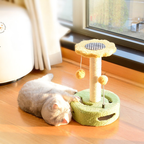 Griffoir compact Petite Marguerite – poteau en sisal & toupie interactive