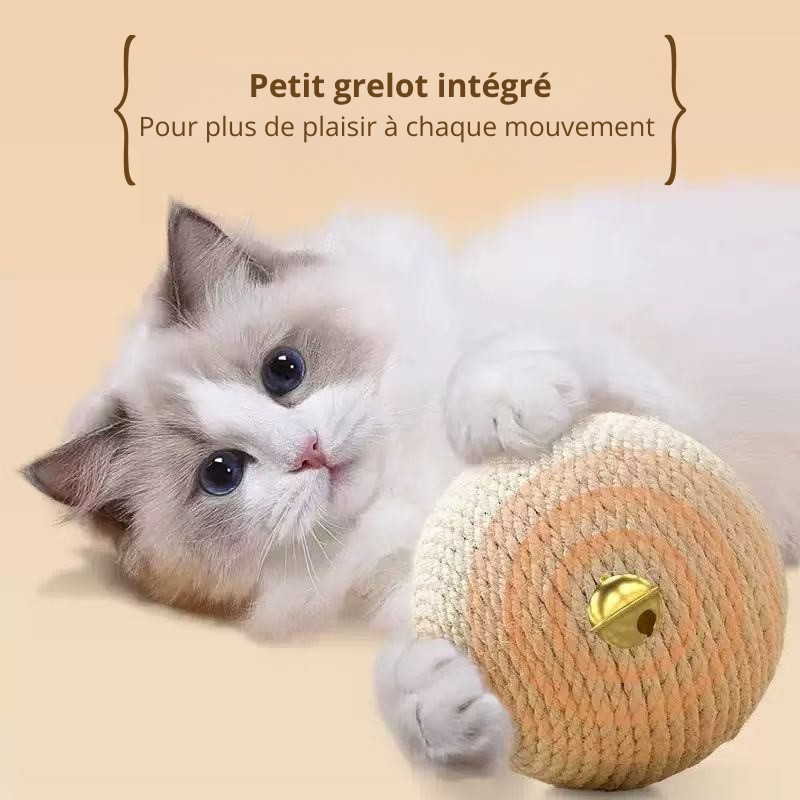 Jouet pour chat – Grande balle en sisal avec grelot
